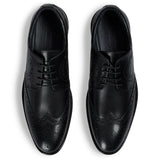 Cambridge - Men's Black Wingtip Brogue Derby Shoes