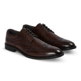 Cambridge - Men's Dark Brown Wingtip Brogue Derby Shoes
