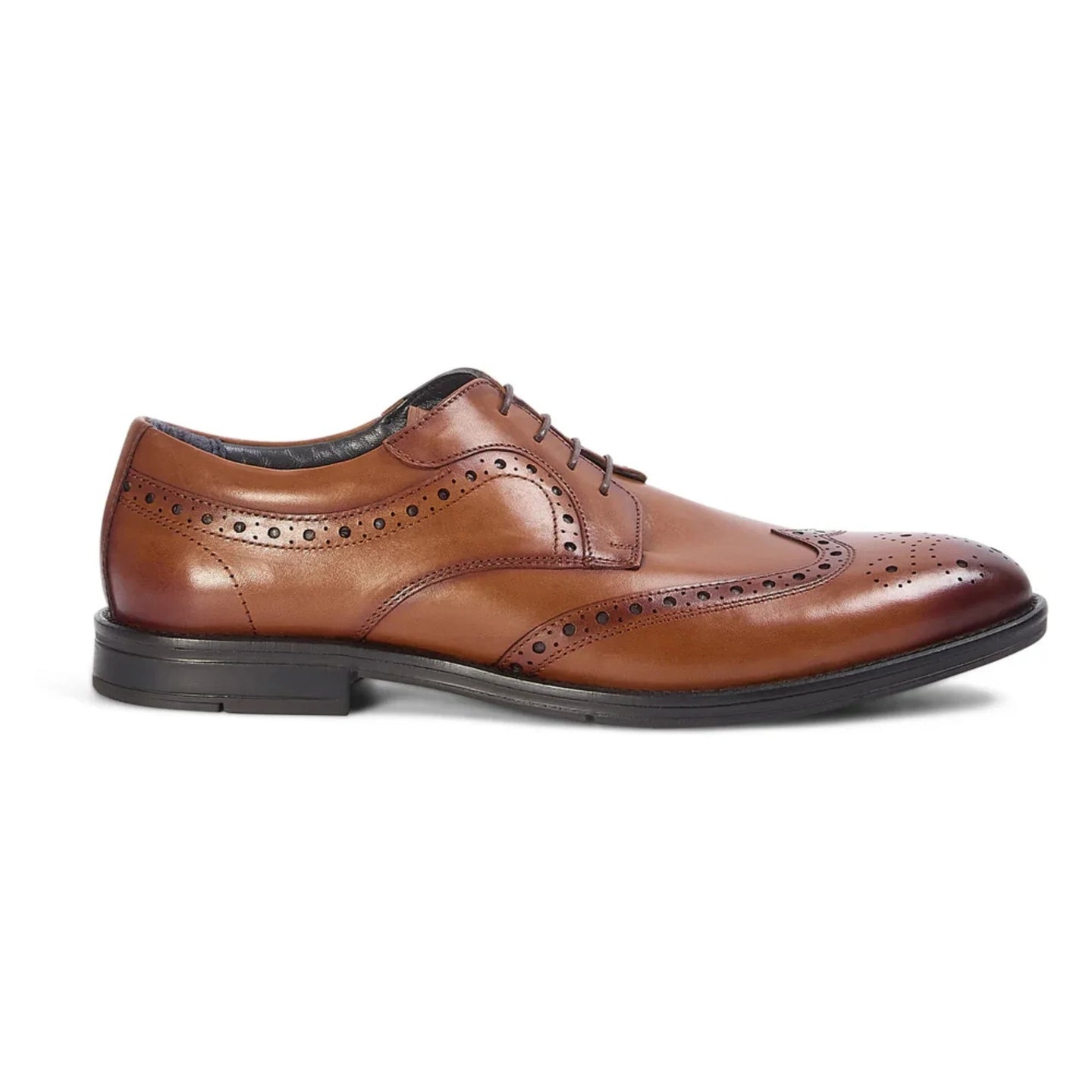 Cambridge - Men's Tan Brown Wingtip Brogue Derby Shoes