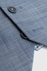 Camden - Men's Blue 3 Piece Check Suit