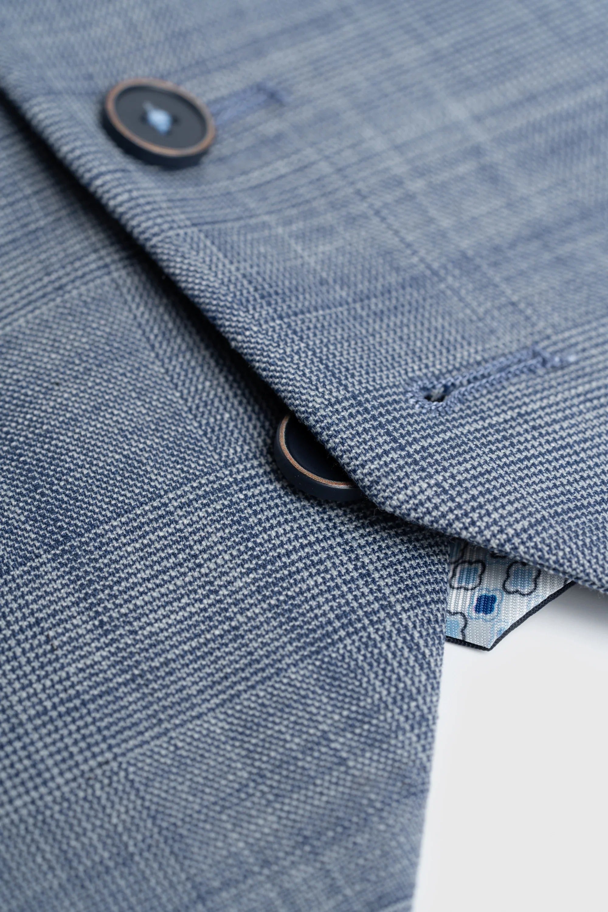 Camden - Men's Blue 3 Piece Check Suit