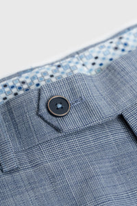 Camden - Men's Blue 3 Piece Check Suit