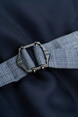 Camden - Men's Blue 3 Piece Check Suit