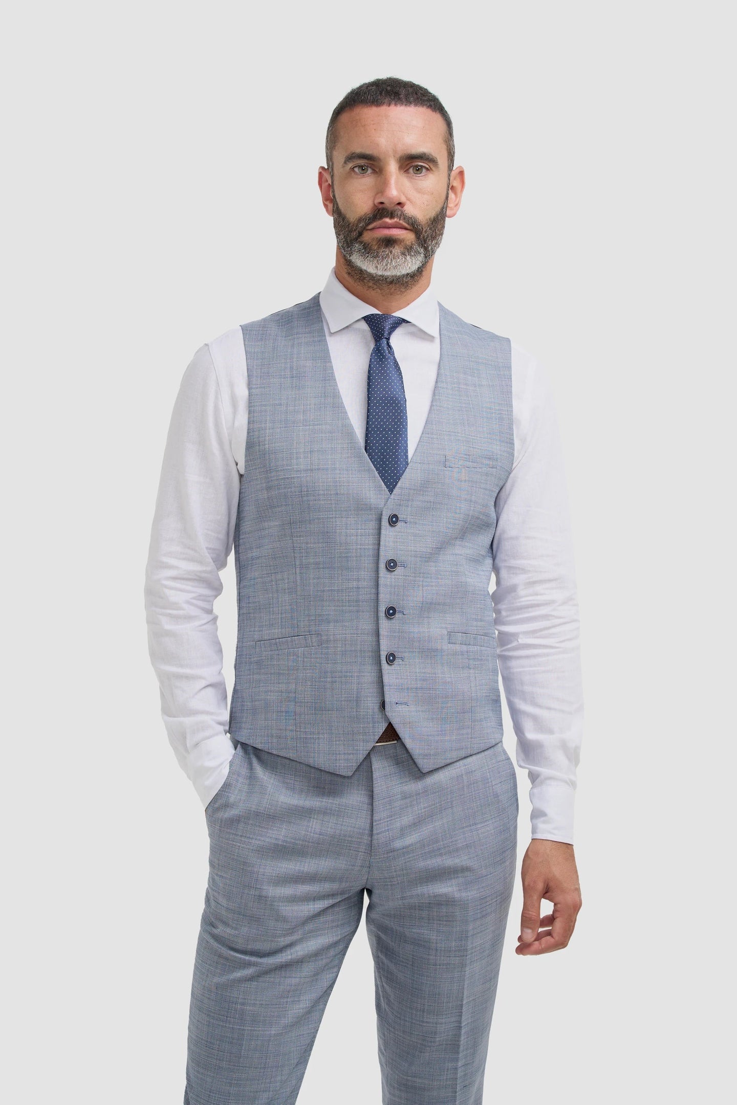 Camden - Men's Blue Check Waistcoat