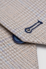 Caridi - Men's Tweed Beige Wedding Waistcoat