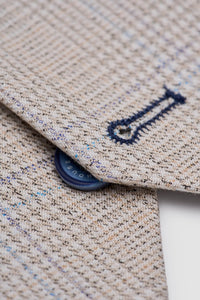 Caridi - Men's Tweed Beige Wedding Waistcoat