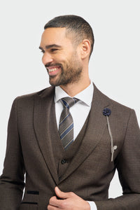 Caridi - Men's Tweed Brown Blazer