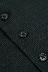 Caridi - Men's Olive Green Tweed Waistcoat
