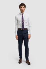 Caridi - Men's Tweed Navy Blue Trousers