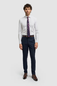 Caridi - Men's Tweed Navy Blue Trousers
