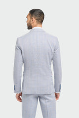Caridi - Men's Light Blue Wedding Blazer