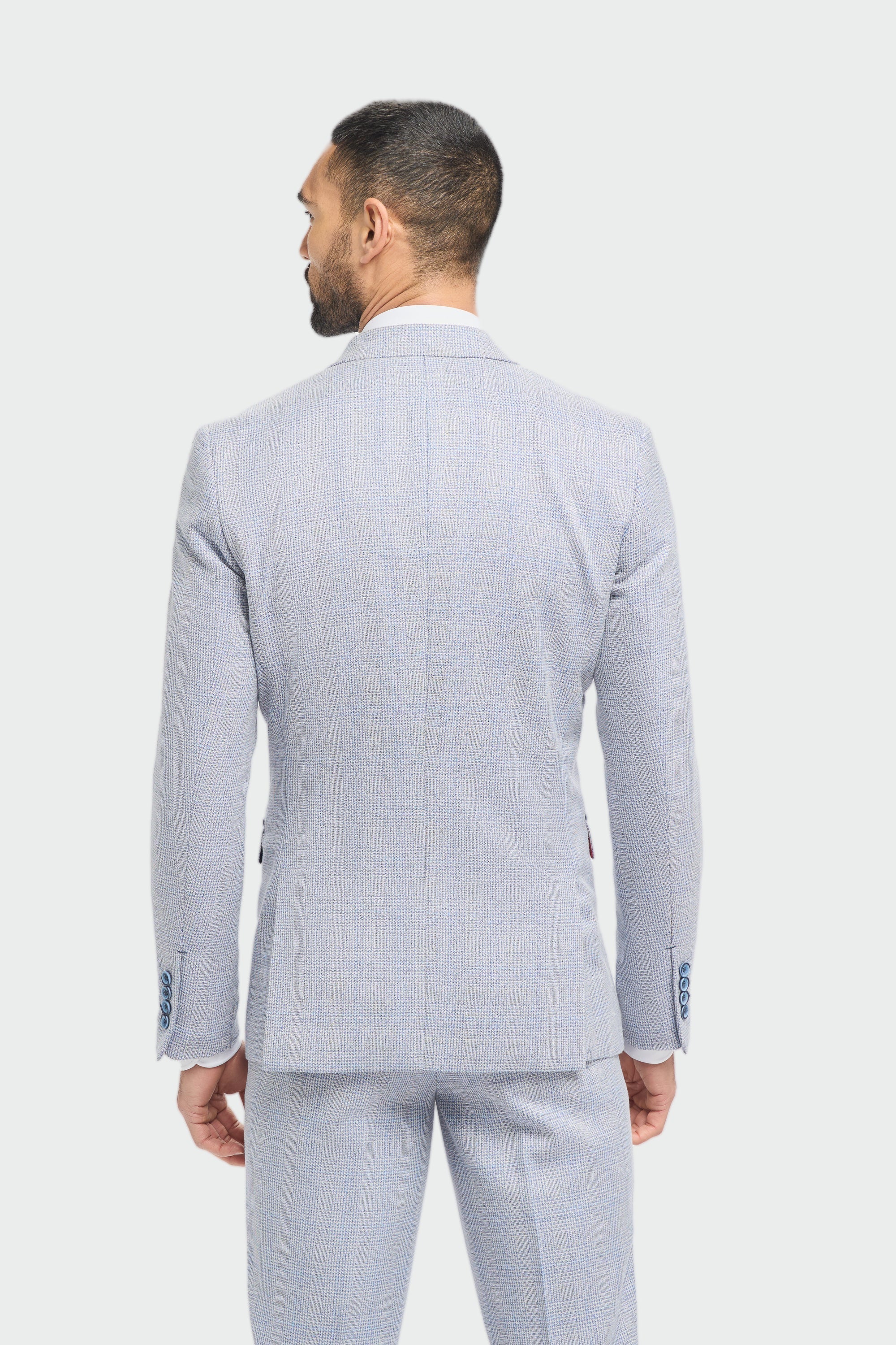 Caridi - Men's Light Blue Wedding Blazer