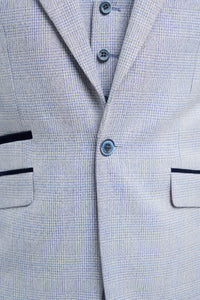 Caridi - Men's Light Blue Wedding Blazer