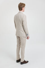 Mens Cream 3 Piece Wedding Suit - Cavani Caridi