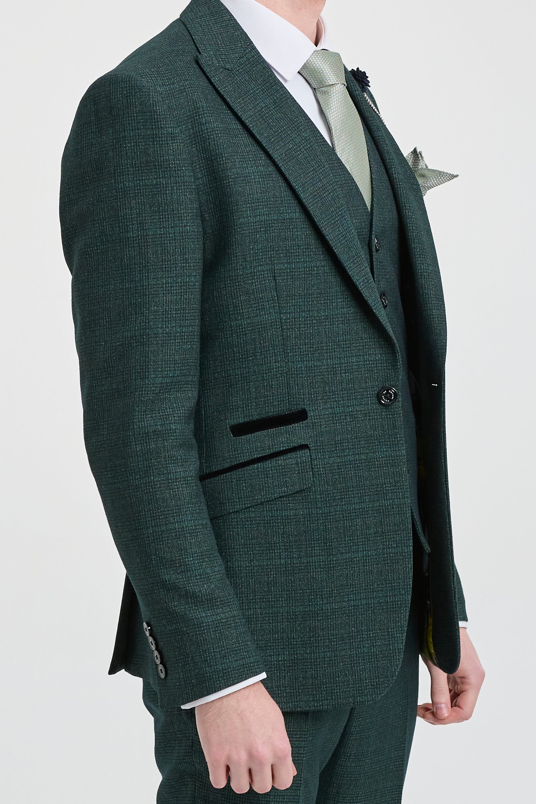 Mens 3 Piece Check Suit Tweed Olive Green Tailored Fit Wedding Peaky Classic Mens 3 Piece Check Suit Tweed Olive Green Tailored Fit Wedding Peaky Classic