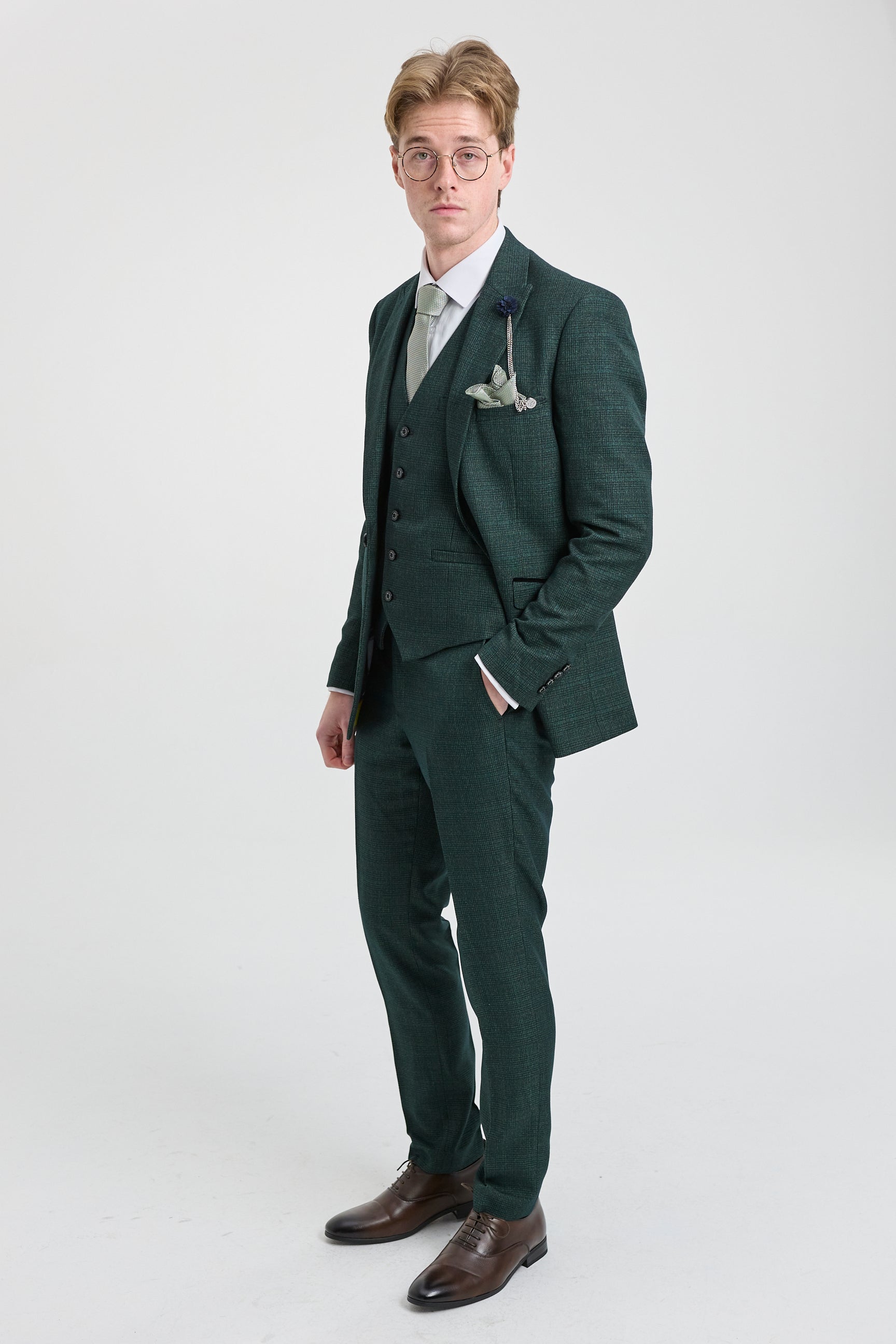 Mens 3 Piece Check Suit Tweed Olive Green Tailored Fit Wedding Peaky Classic Mens 3 Piece Check Suit Tweed Olive Green Tailored Fit Wedding Peaky Classic