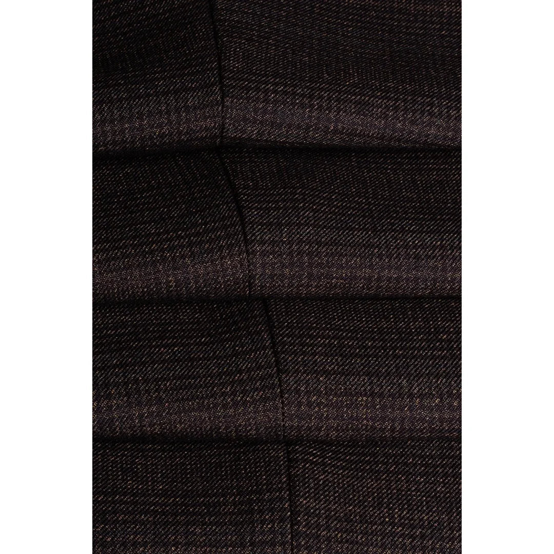 Caridi - Men's Tweed Brown Trousers