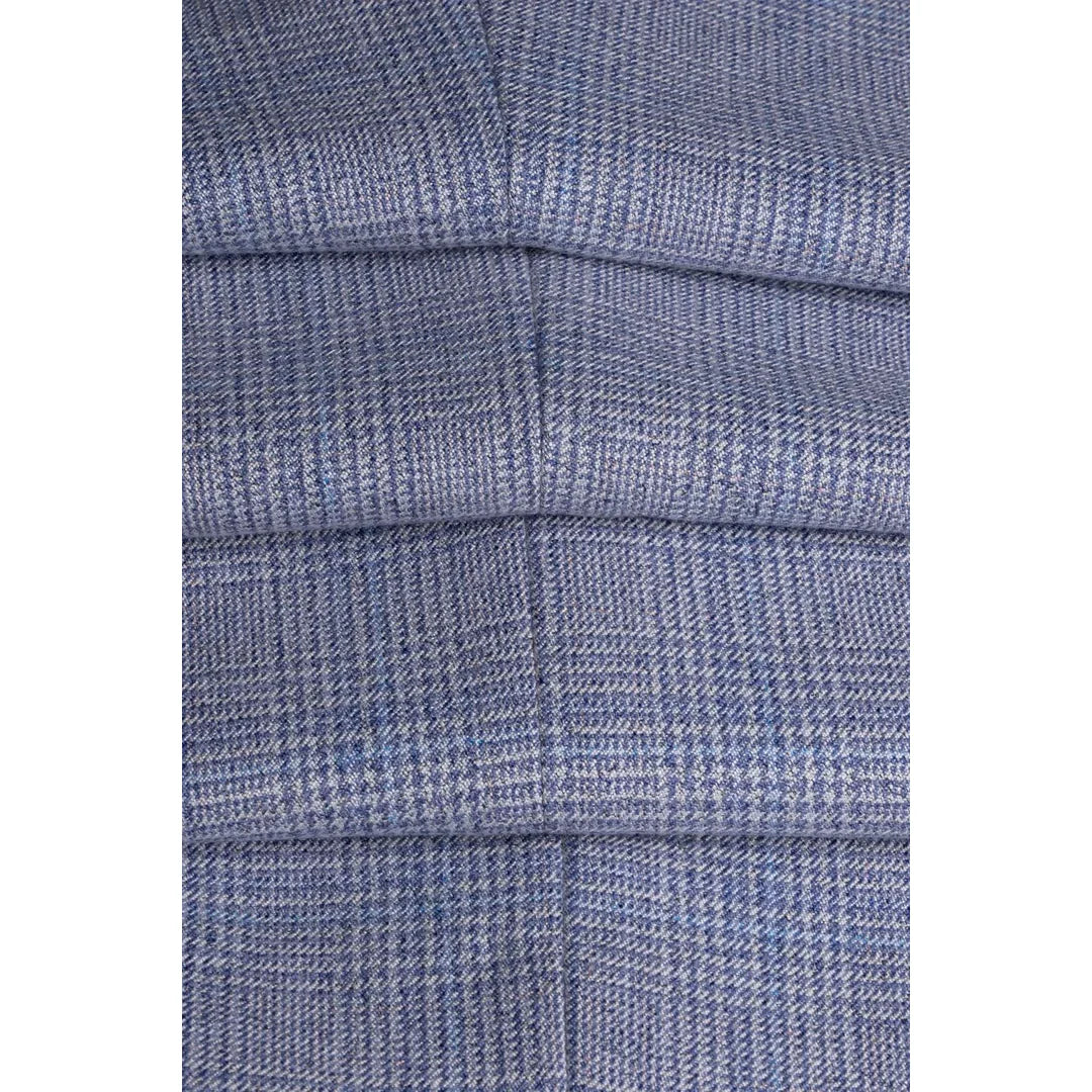 Caridi - Men's Wedding Light Blue Waistcoat