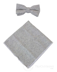 Cavani Martez Bow Tie - Mens Herringbone Tweed Check Bow Tie Hanky Retro Vintage Classic Peaky Blinders