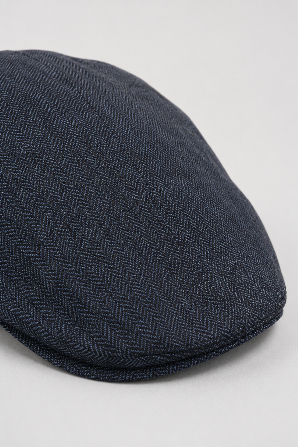Cavani Martez Hat - Mens Grandad Hat Navy Blue Flat Cap Herringbone Vintage Retro Del Boy Classic Gatsby Shelby Newsboy