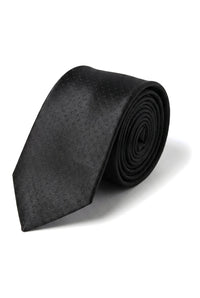 Cavani Satin Tie - Mens Matching Satin Silk Tie Hanky Hankerchief & Tie Clip Polka Dot Wedding Prom Office