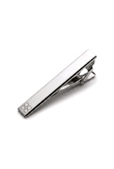 Cavani Satin Tie - Mens Matching Satin Silk Tie Hanky Hankerchief & Tie Clip Polka Dot Wedding Prom Office