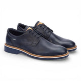 Claret - Men's Blue Leather Lace-Up Derby Shoes