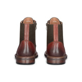 Clifford - Men's Khaki Brown Brogue Leather Ankle Boots