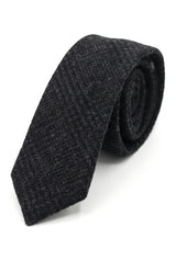 Compare Color Mens Tweed Herringbone Tie Pocket Square Check Classic Black Color