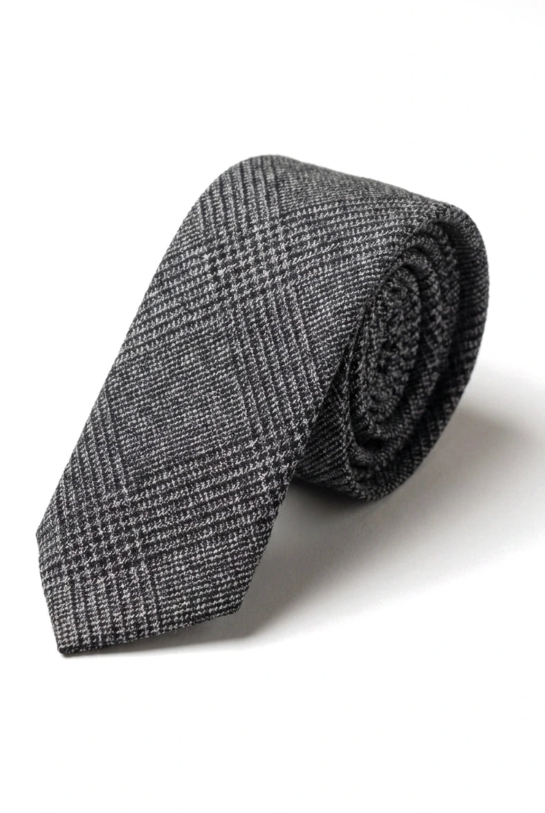 Compare Color Mens Tweed Herringbone Tie Pocket Square Check Classic Grey