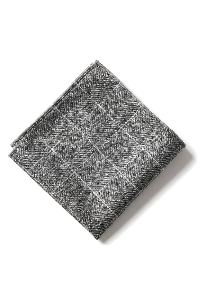 Compare Color Mens Tweed Herringbone Tie Pocket Square Check Classic Grey