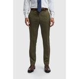 Damon - Men's Olive Green Tweed Trousers