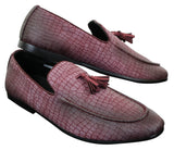 Elong DD0085 - Mens Snake Crocodile Leather PU Loafers Driving Shoes Slip On Tassel Comfort Vintage