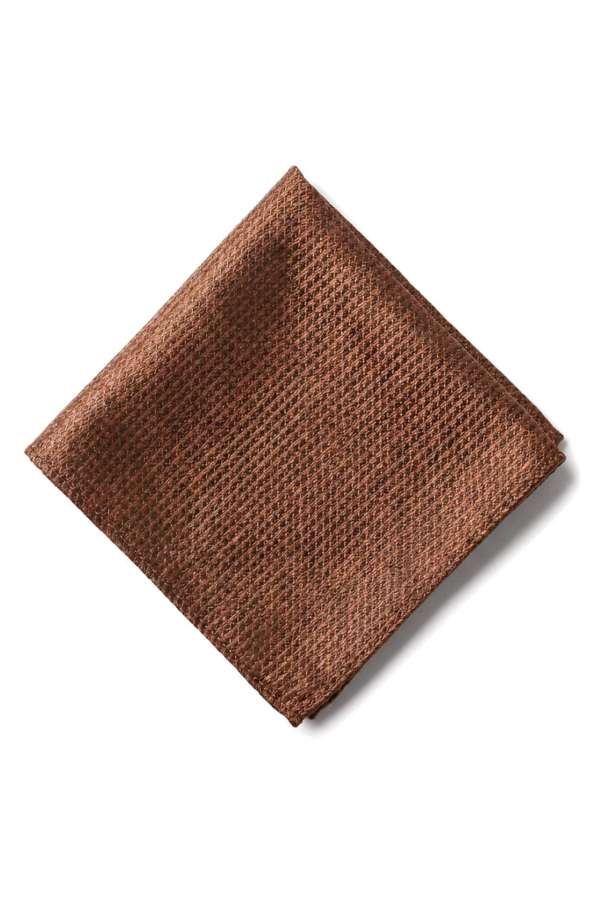 Diamond Neck Brown Tie Gift Set Pocket Square Cuff Links Pin Tie For Shirt Satin