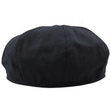Peaky Blinders Style Newsboy Cap | Black Wool Mix 8-Panel Baker Boy Hat | Men's 1920s Gatsby Hat
