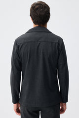 Men’s Charcoal Soft Jersey Blazer Smart Casual Jacket