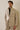 Men’s Beige Smart Casual 2 Piece Suit Safari Style Stand Collar Stretch Set