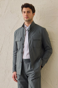 Men’s Sage Green Utility Jacket Lightweight Smart Casual Jacket