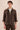 Men’s Brown Linen Smart Casual 2 Piece Suit Zip Front Safari Style Summer