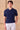 Men’s Dark Navy Ribbed Knit Polo Shirt