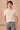 Men’s Cream Ribbed Knit Polo Shirt