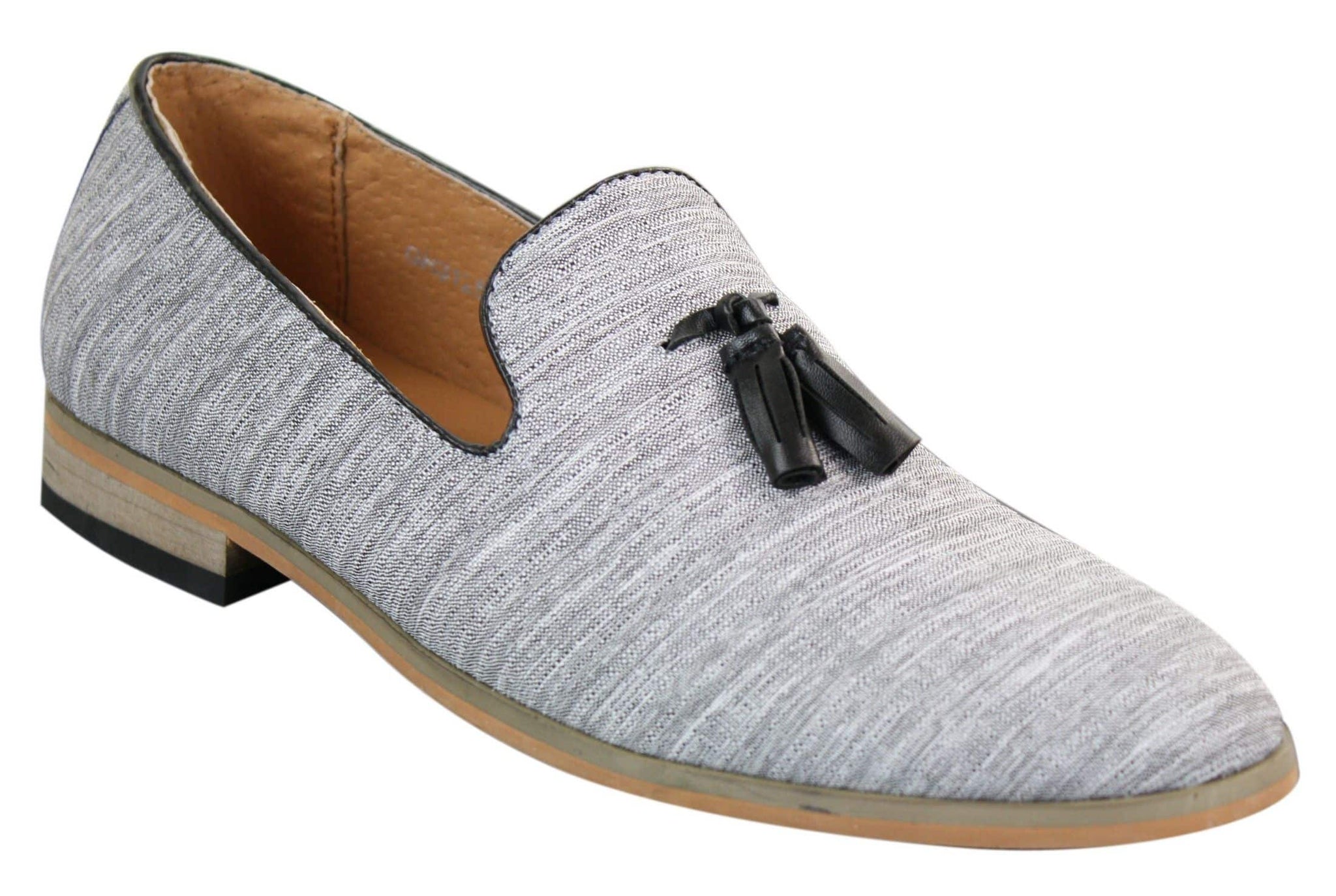 Galax GH3126 - Mens  Slip On Tassel Driving Shoes Loafers Light Smart Casual Black Blue Italian