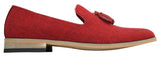 Galax GH3126 - Mens  Slip On Tassel Driving Shoes Loafers Light Smart Casual Black Blue Italian