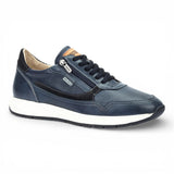 Getafe - Men's Blue Leather Easy Wear Sneakers