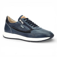 Getafe - Men's Blue Leather Easy Wear Sneakers