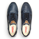 Getafe - Men's Blue Leather Easy Wear Sneakers