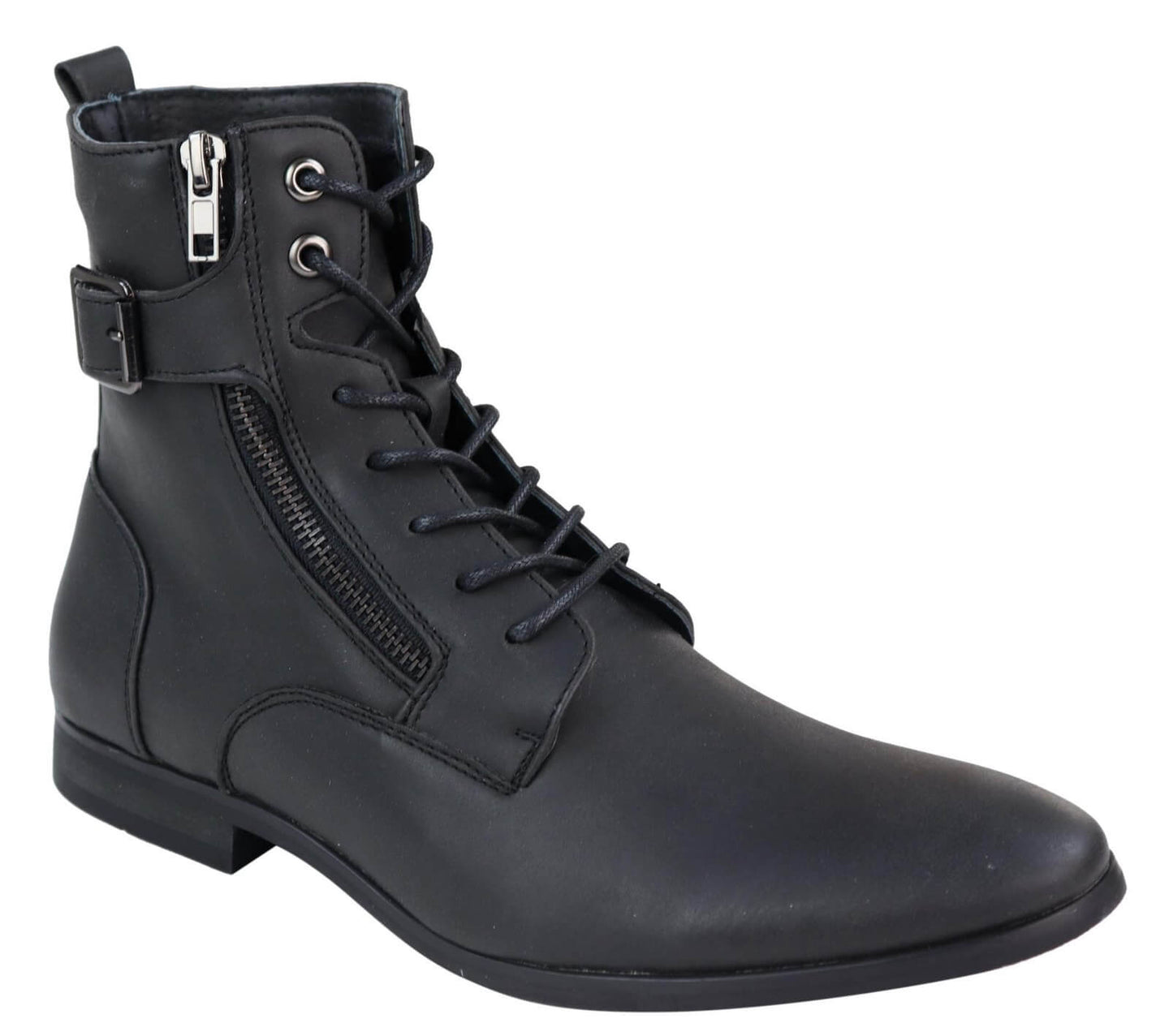 Mens Zip-Up Military Peaky Blinders Boots
