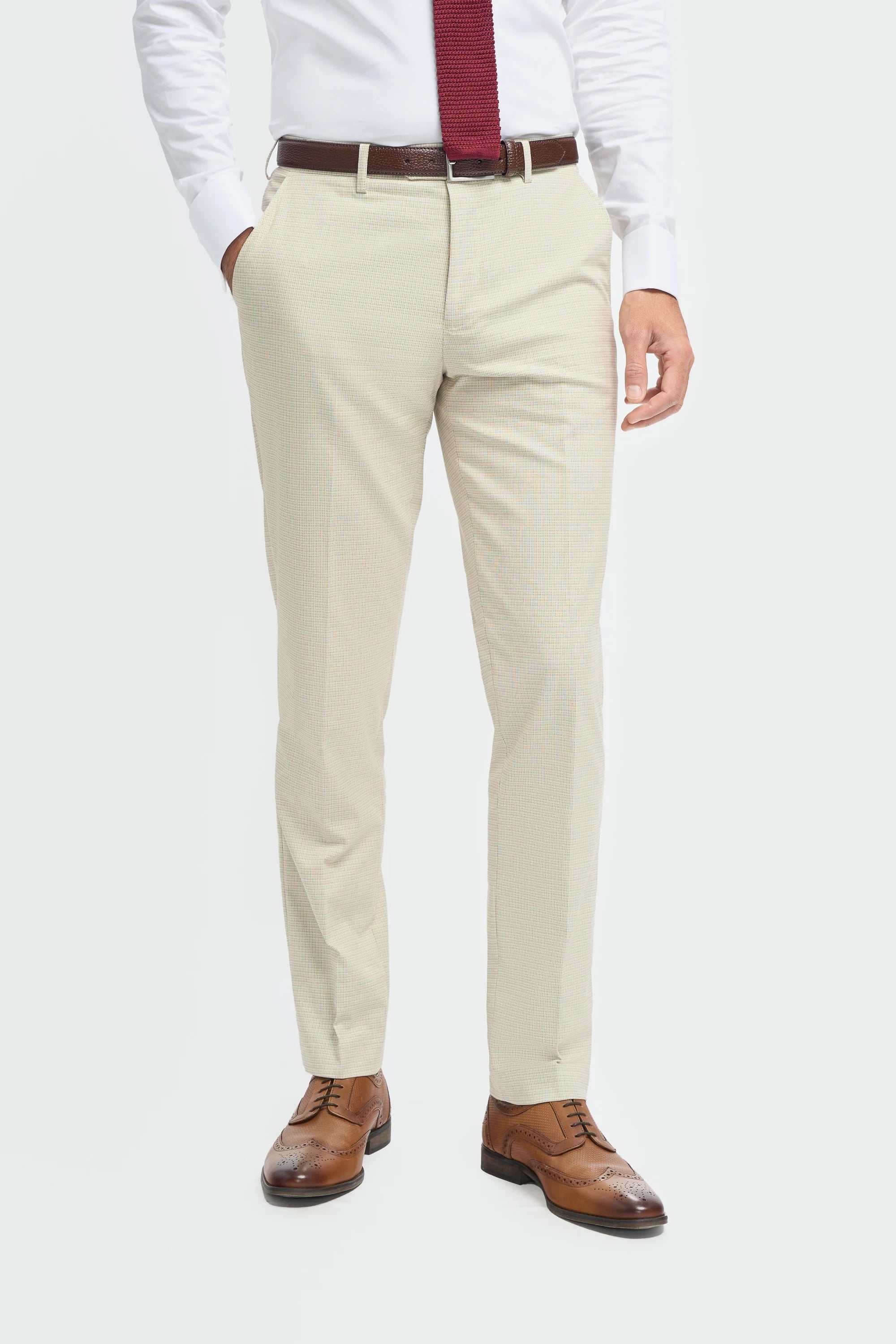 Hampton - Men's Beige 3 Piece Suit
