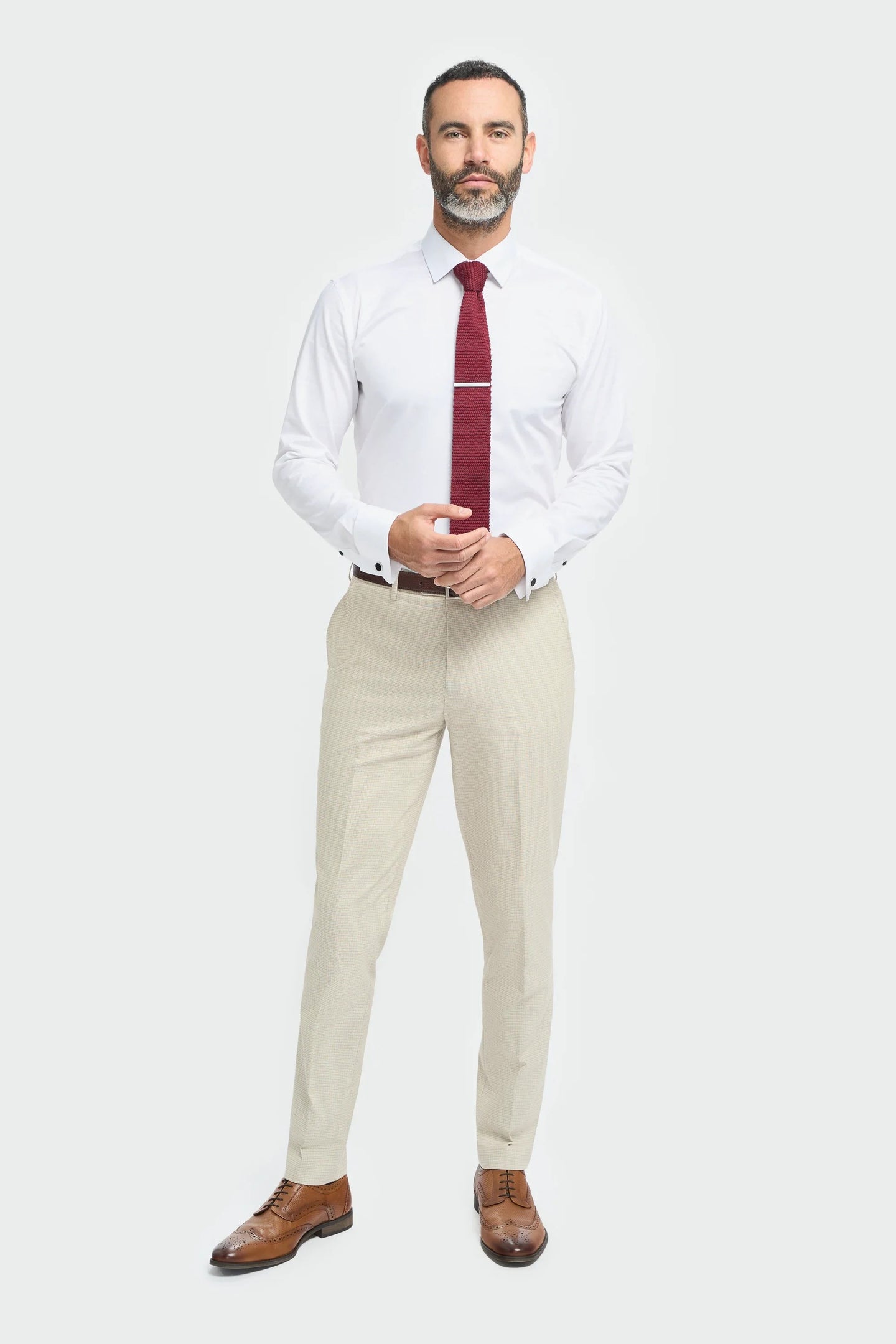 Hampton - Men's Beige Trousers