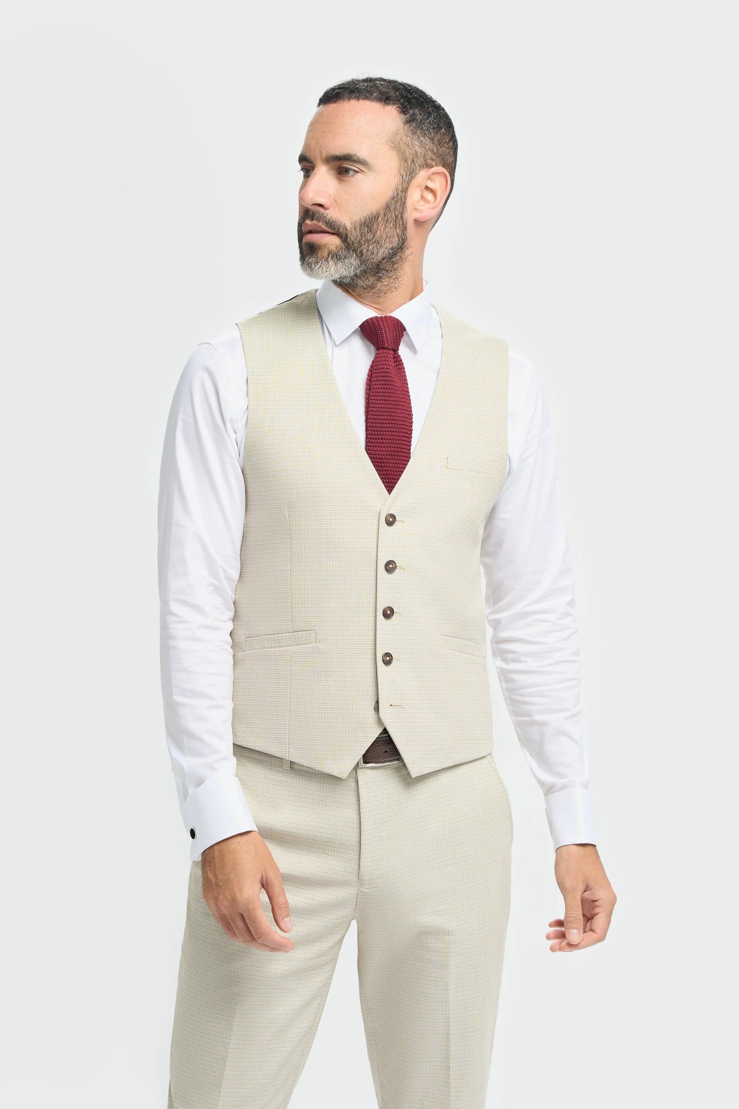 Hampton - Men's Beige Waistcoat